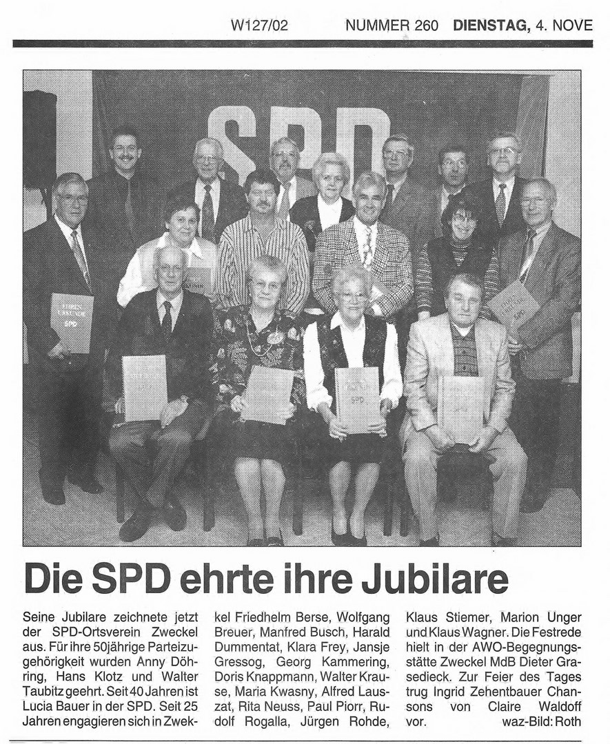 SPD ehrt ihre Jubilare WAZ 1997 (Kopie)